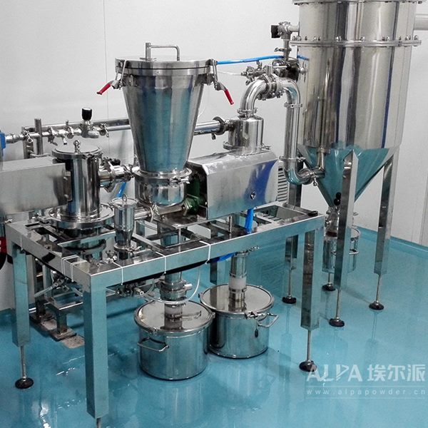 中石油隸屬研究院實驗室使用(yòng)的(de)三合一(yī)氣流粉碎分(fēn)級機(jī)