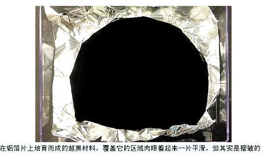 “純黑(hēi)物(wù)質”驚現(xiàn)世界 研究者培育出完全黑(hēi)的(de)新材料